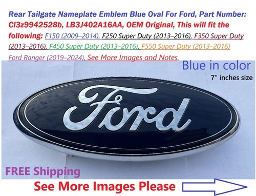 Tailgate nameplate emblem blue - emblem,