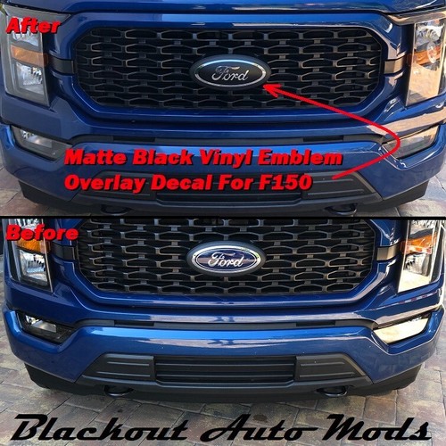 Matte black emblem overlay - matte,