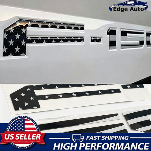 Raised black white tailgate - raised,